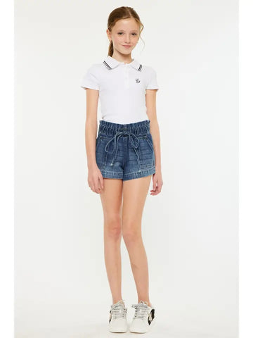 KanCan | Youth Paper Bag Tie Shorts