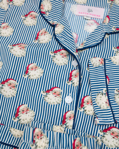 SB | Navy Striped Vintage Santa Pajama Set