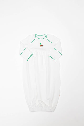 Pip Embroidered Gown - Mallard Duck