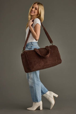 Panache | Brown Corduroy Duffel
