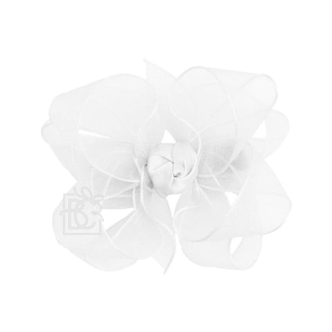 MULTI-LOOP ORGANZA BOW ON CLIP