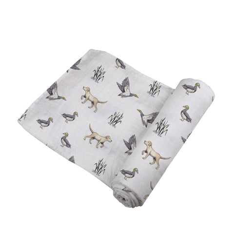 NC | Lab and Ducks Bamboo Swaddle