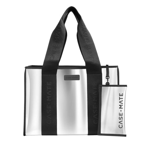 Case-Mate | Beach Tote Shoulder Bag | Silver Chrome