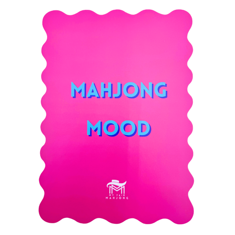 Mahjong Shuffle Card | Scalloped Edges & Bright Colors