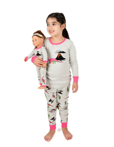 Kids Girl & Doll Cotton Print Pajamas