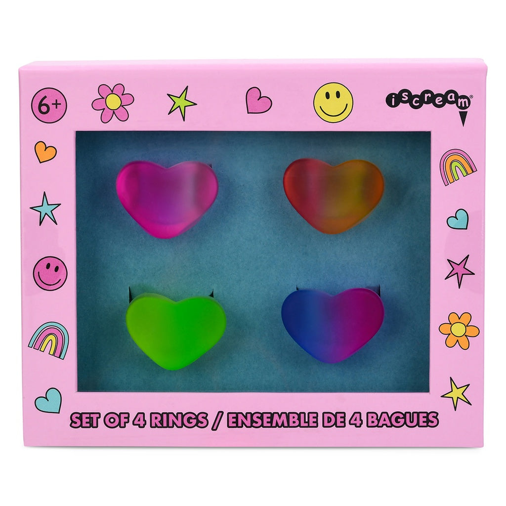IScream | Ombre Heart Rings Set of 4