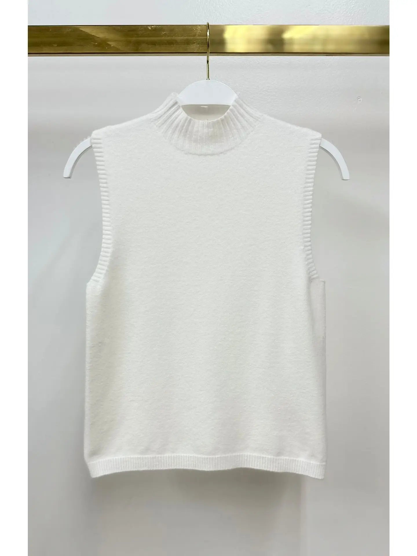 MM | Italian Knit Sleeveless Mock Neck