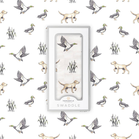 NC | Lab and Ducks Bamboo Swaddle