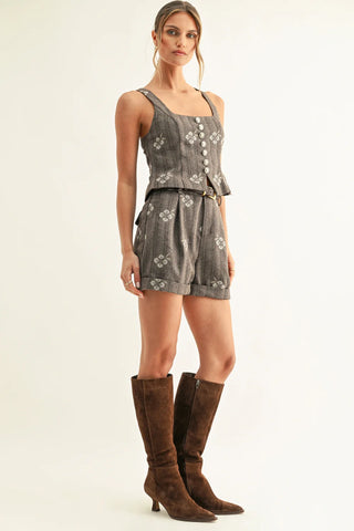 AR | Sienna Bustier Top in Brown Multi