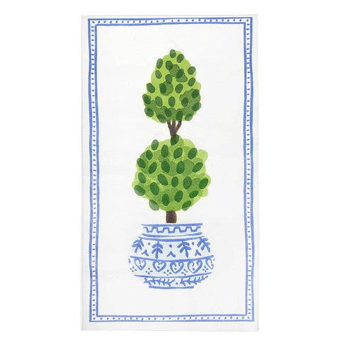 Acrylic Guest Napkin Tray + Napkins - Topiary