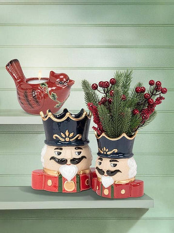 Nutcracker Christmas Vase