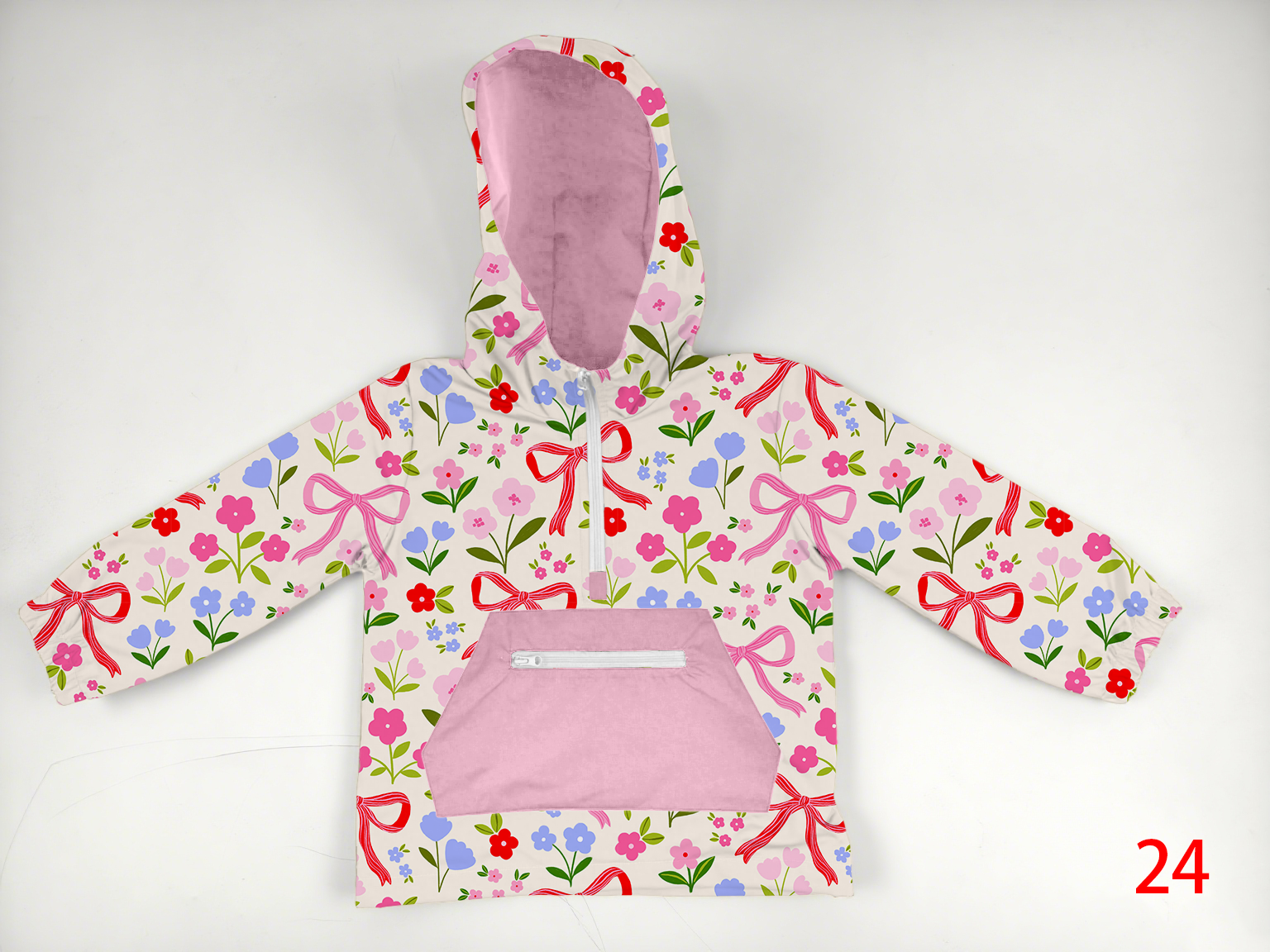Bow & Floral Windbreaker