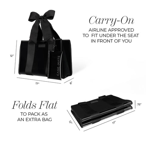 Case-Mate | Midnight Black Bow Jelly Tote Bag