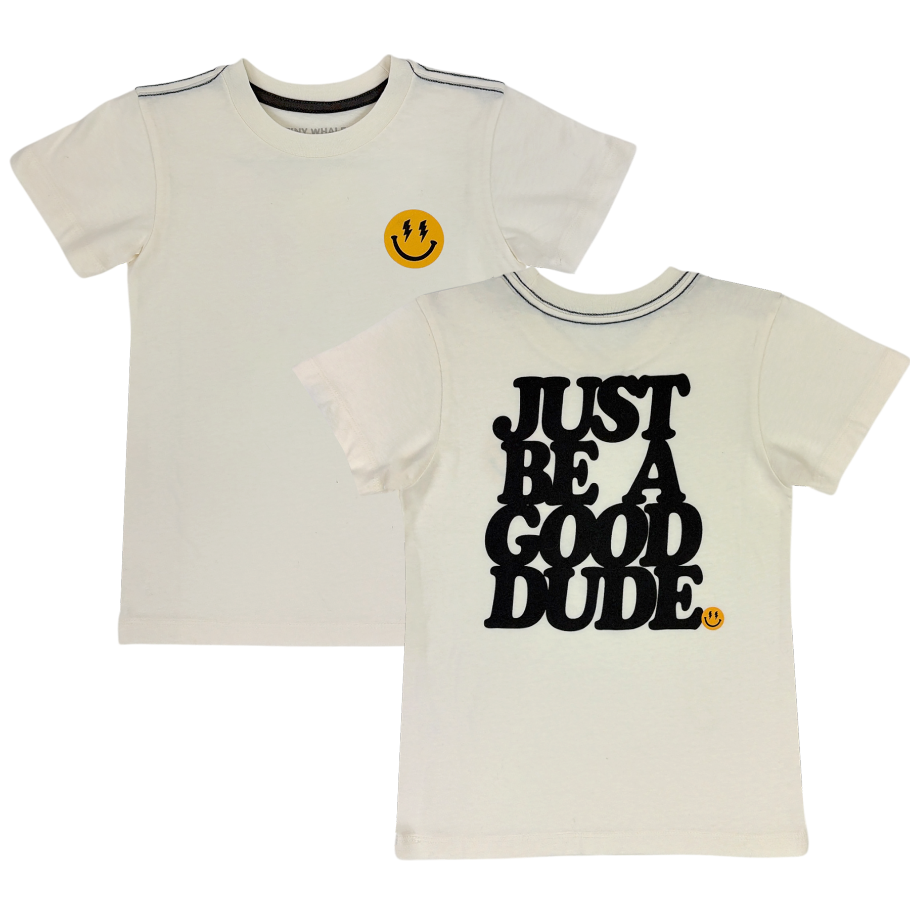 Just Be A Good Dude Tee - Retro Smiley Face Kids Skate Top
