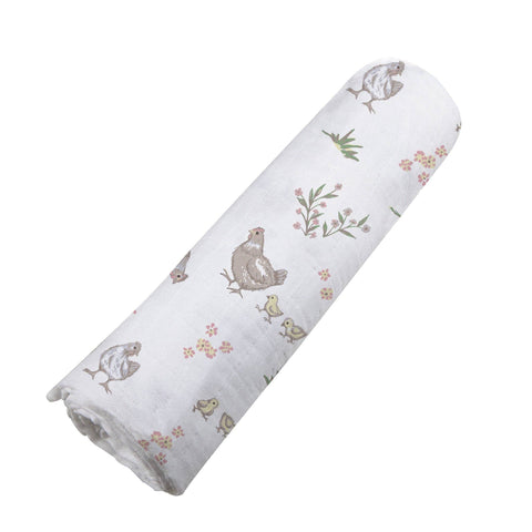 NC | Farm Chickens Bamboo Swaddle