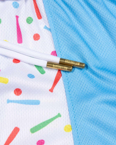Baseballism | Batter Up Bakery Confetti Cupcake Diamond Air Mesh Shorts