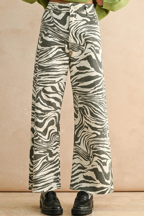 Zebra Print Stretch Pants