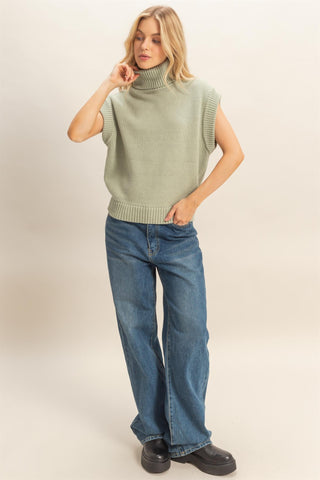 Sleeveless Turtleneck Sweater