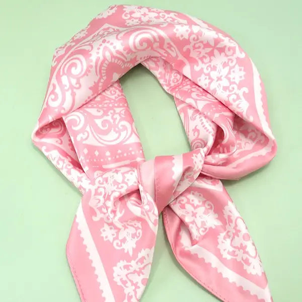Paisley Pink Silky Scarf