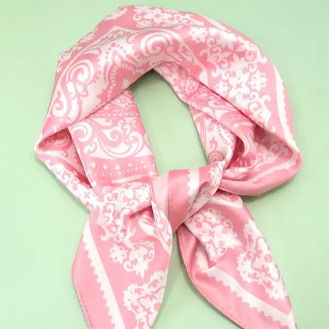 Paisley Pink Silky Scarf