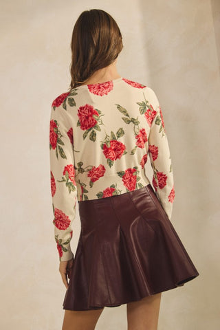 Luxe Soft Floral Button Cardigan