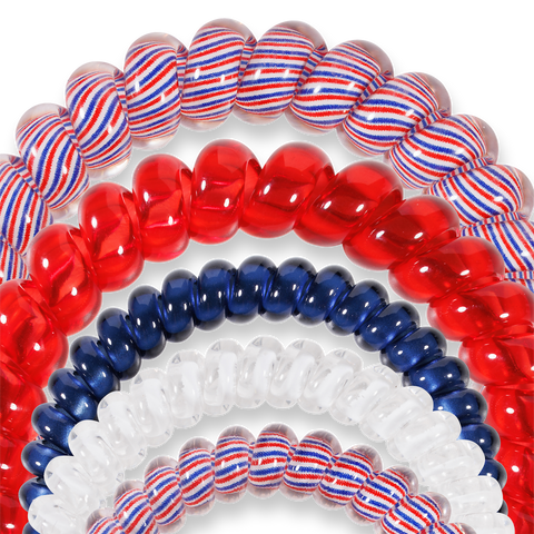 Spiral Hair Coils | Mixed Pack | Star Spangled Hair Ties