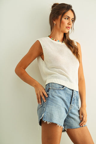 Sleeveless Knitted Top