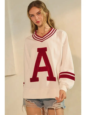 Arkansas Varsity- Inspired Pullover