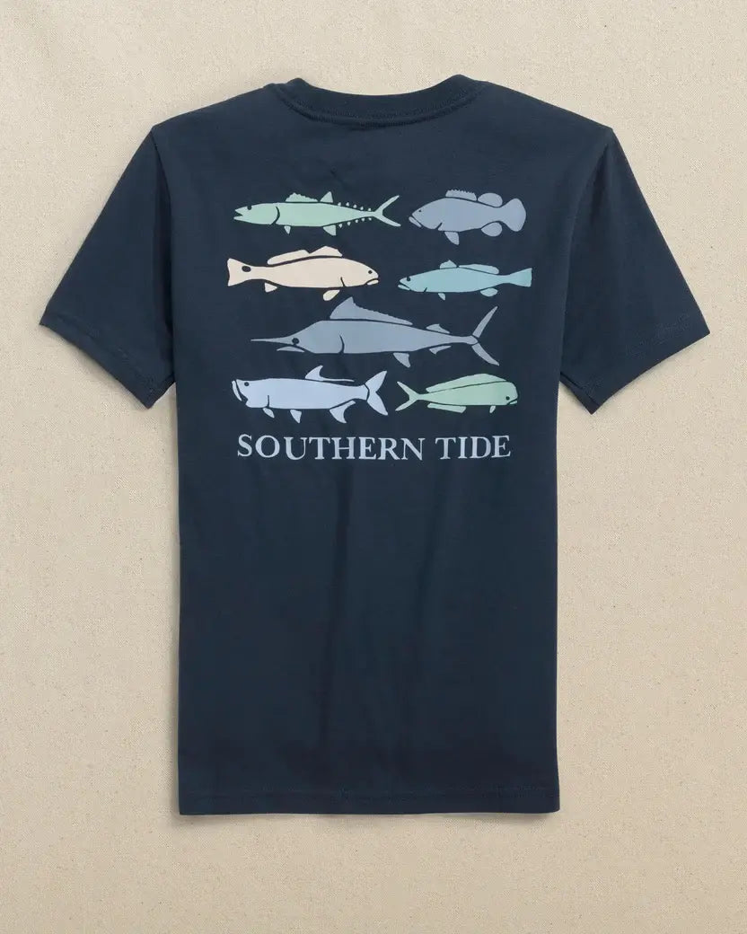 Southern Tide | Fish Stamp Tee
