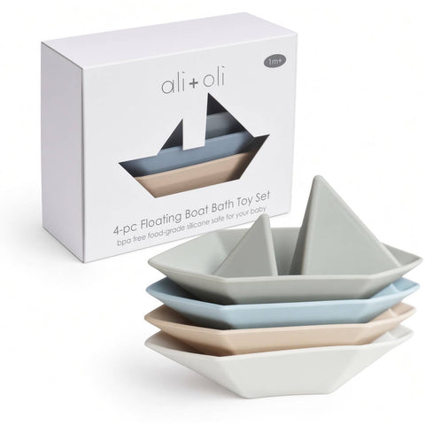 Ali+Oli 4-pc Floating Boat Bath Toy Set