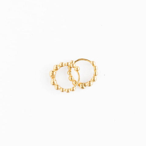 Beaded Huggie Hoop Earrings - Hypoallergenic, Girl Gift