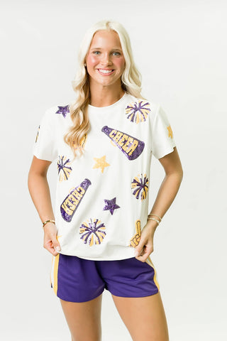Purple and Yellow Cheer Shirt