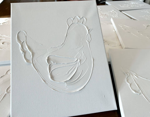 Paint Your Own Canvas 11x14 ballerina church bird heart