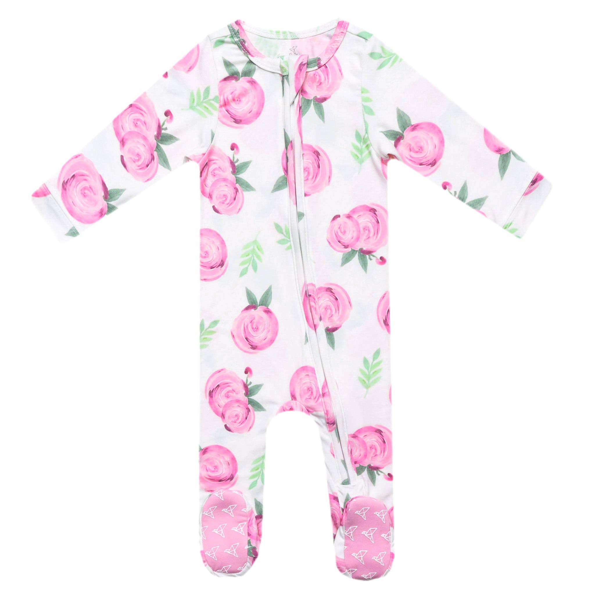 Copper Pearl | Zip-Up Footie Pajama