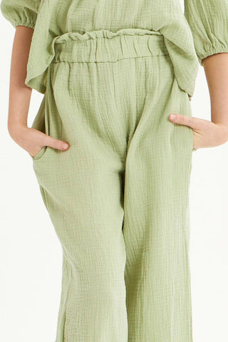 Good Girl |Wide Legs Cotton Gauze Pants