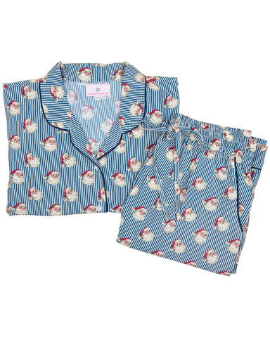 SB | Navy Striped Vintage Santa Pajama Set