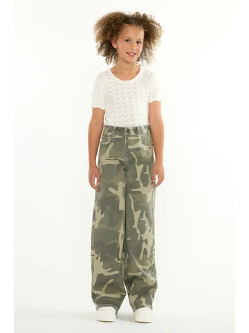 Kancan | Youth High Rise Camo Wide Leg