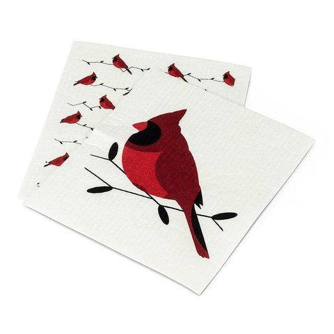 S/2 Cardinals Dishcloths-6.5x8
