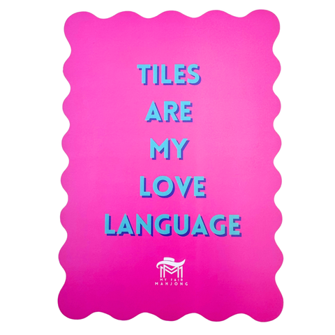 Mahjong Shuffle Card | Scalloped Edges & Bright Colors