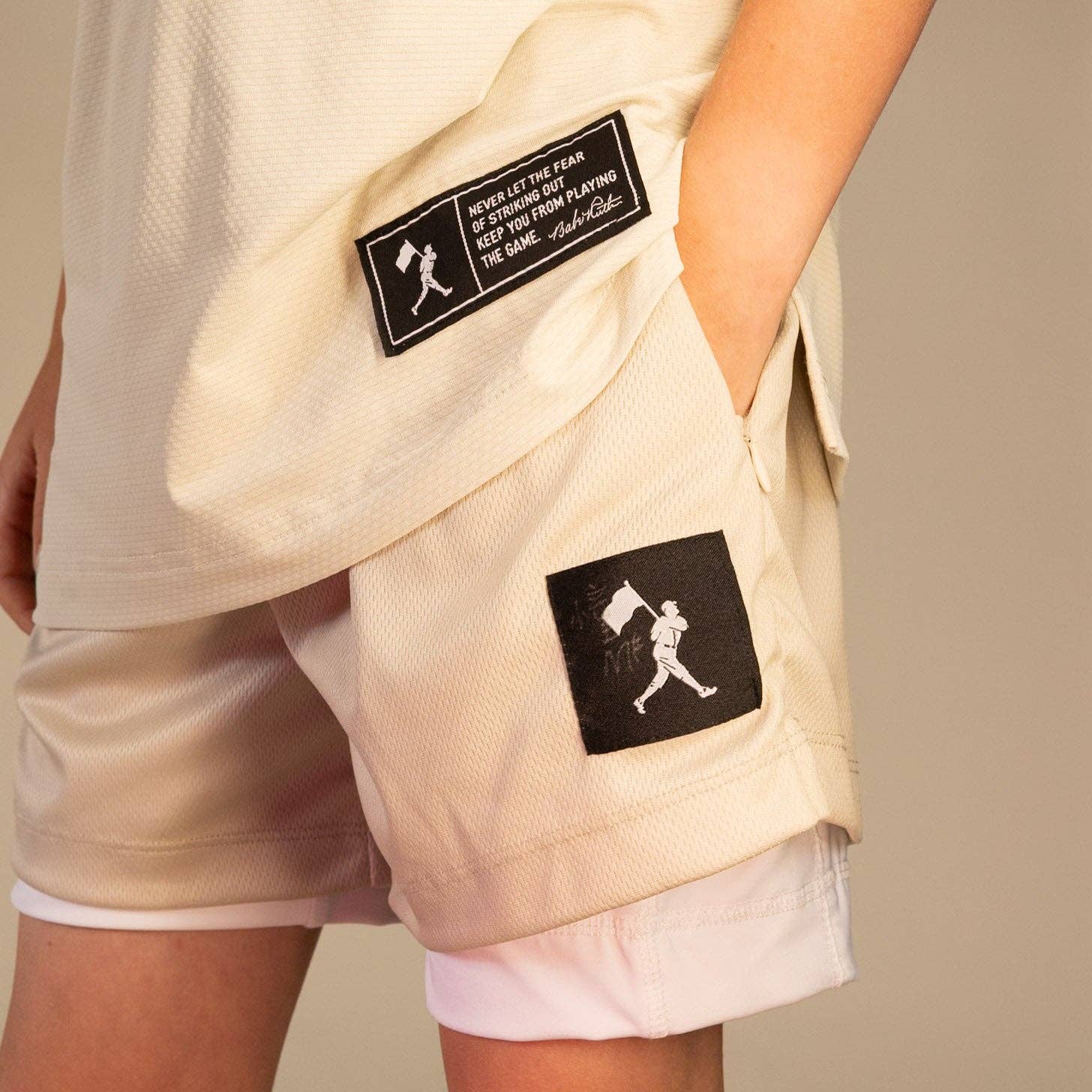 Diamond Air Liner Mesh Training Shorts (Cream) - Youth: Youth XLarge