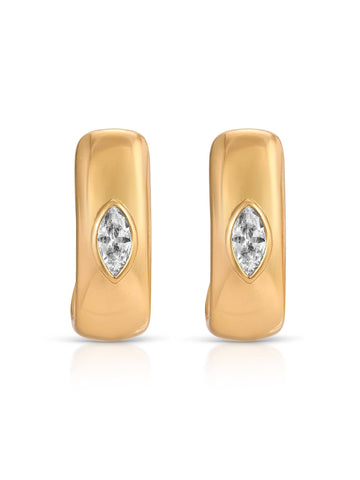 Marquise Crystal Hoops
