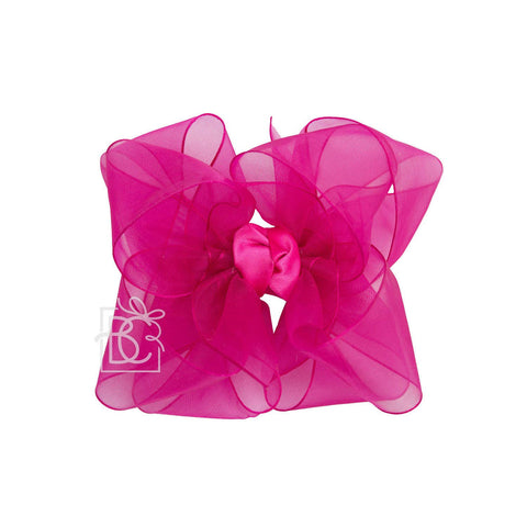 MULTI-LOOP ORGANZA BOW ON CLIP