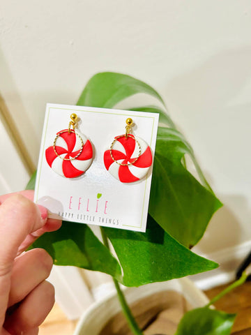 Christmas Peppermint Candy Earrings