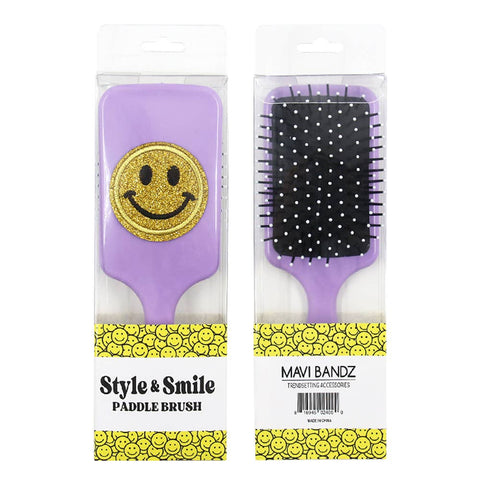 Glitter Smiley Face Hairbrush