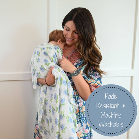 *You Had Me At Hydrangea Baby Swaddle Blanket