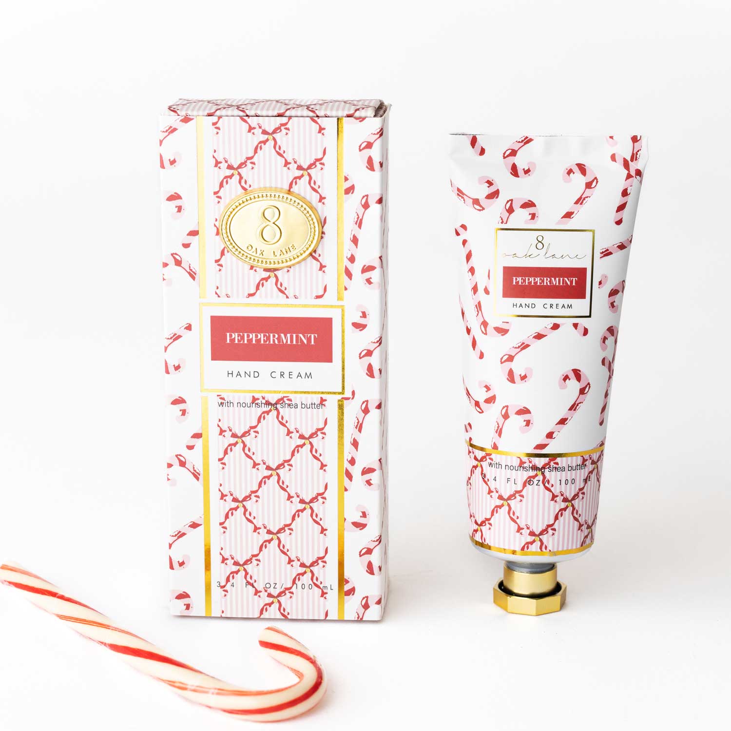 Peppermint Candy Cane Boxed Hand Cream, 100ml