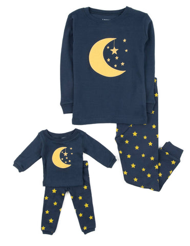 Kids Girl & Doll Cotton Print Pajamas