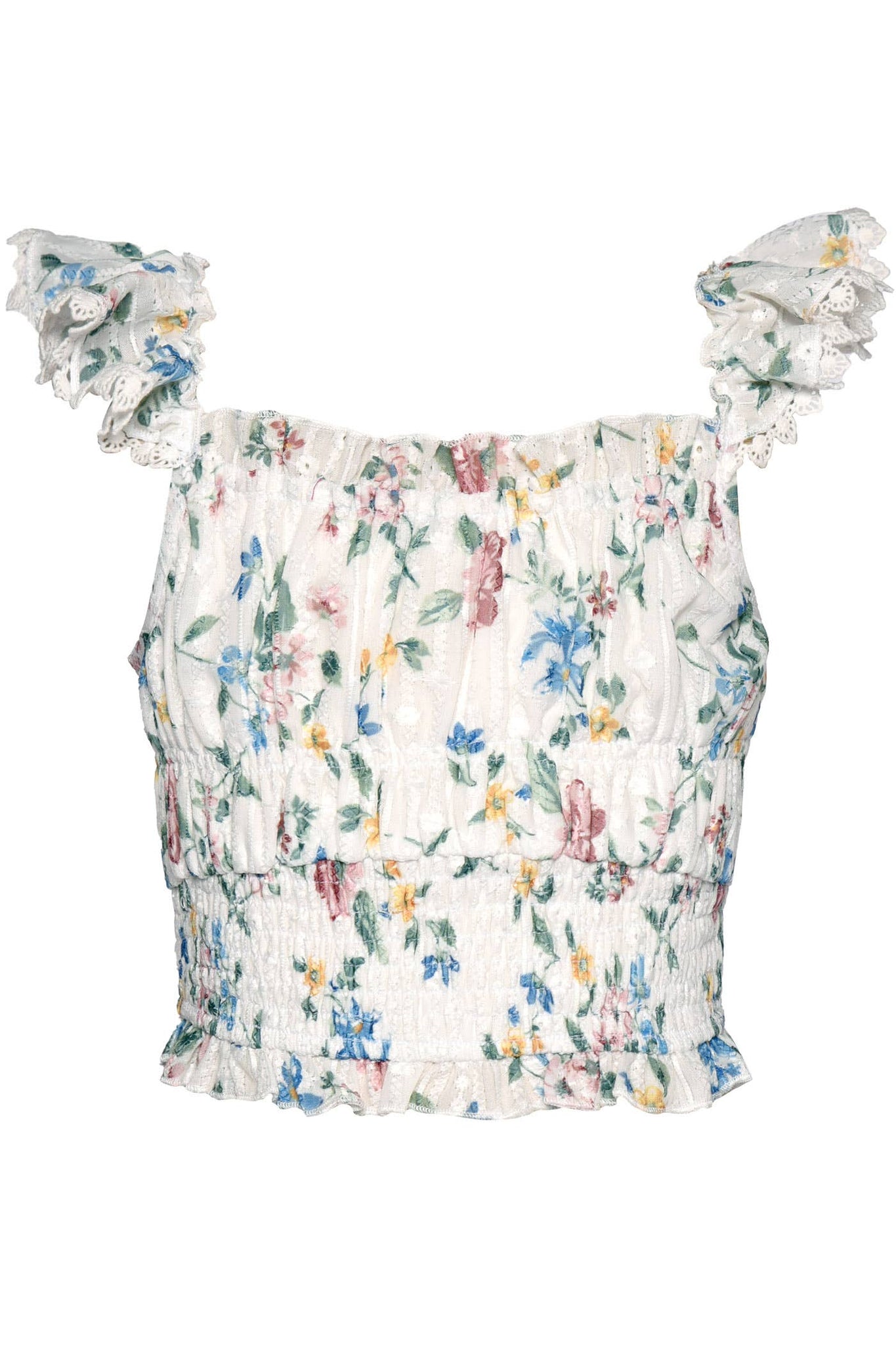 Hannah Banana | Floral Top with Ruffles