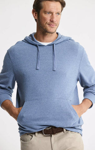 Knit Flannel Pullover Hoodie
