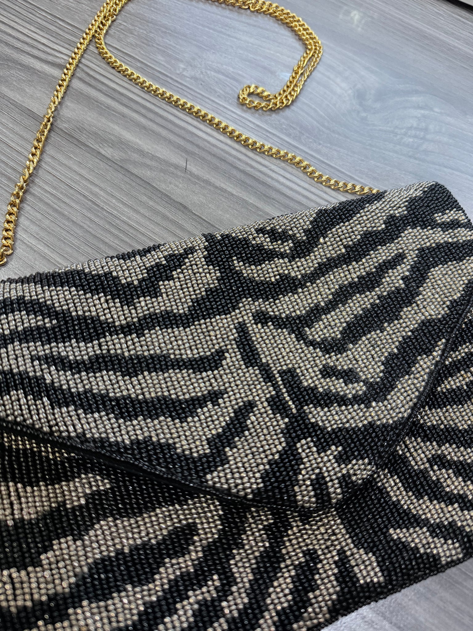 Zebra Beaded Purse